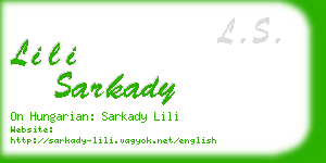 lili sarkady business card